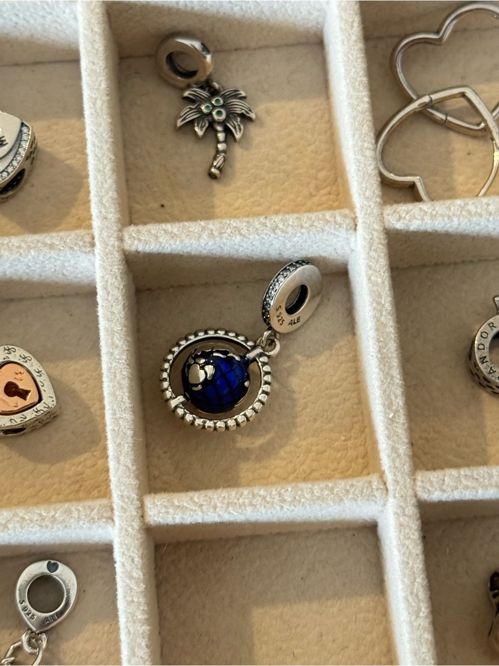 Pandora globe charm